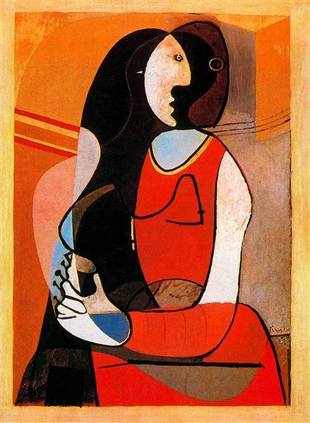 Pablo Picasso Classical Oil Painting Seated Woman Cubism 1927